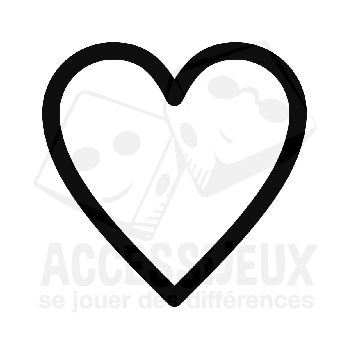 Stickers en relief forme cœurs creux