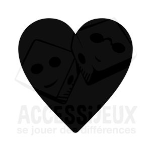 Stickers en relief forme coeurs pleins (rouge)