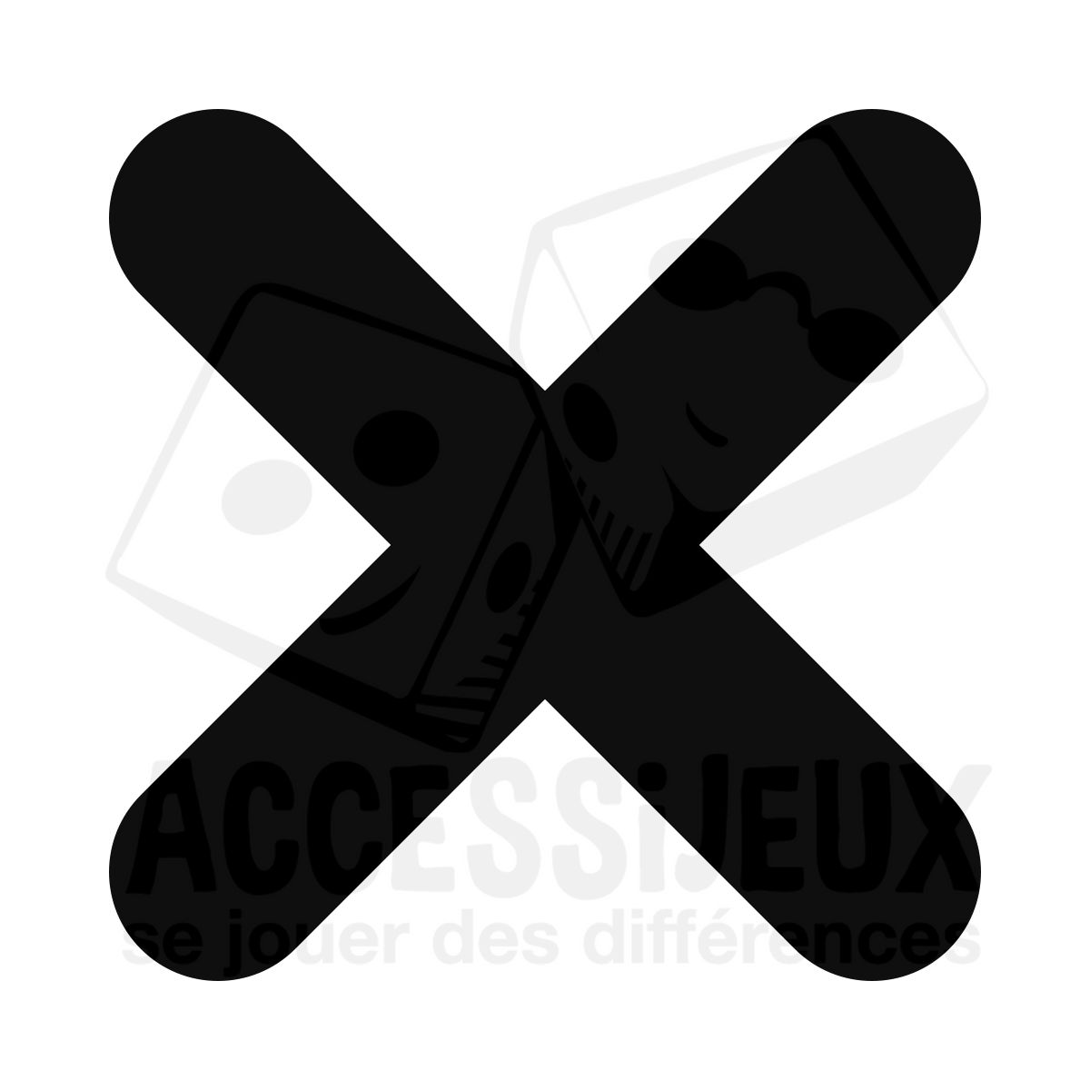 Stickers en relief forme croix épaisse (noir)