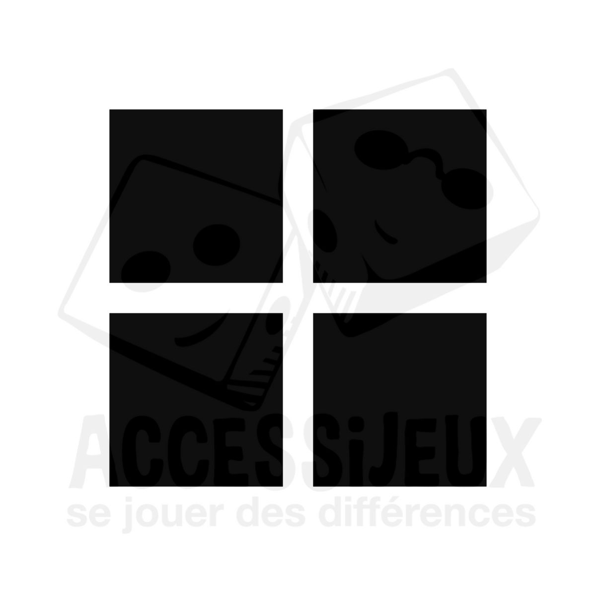 Stickers en relief forme fenêtre pleine (marron)