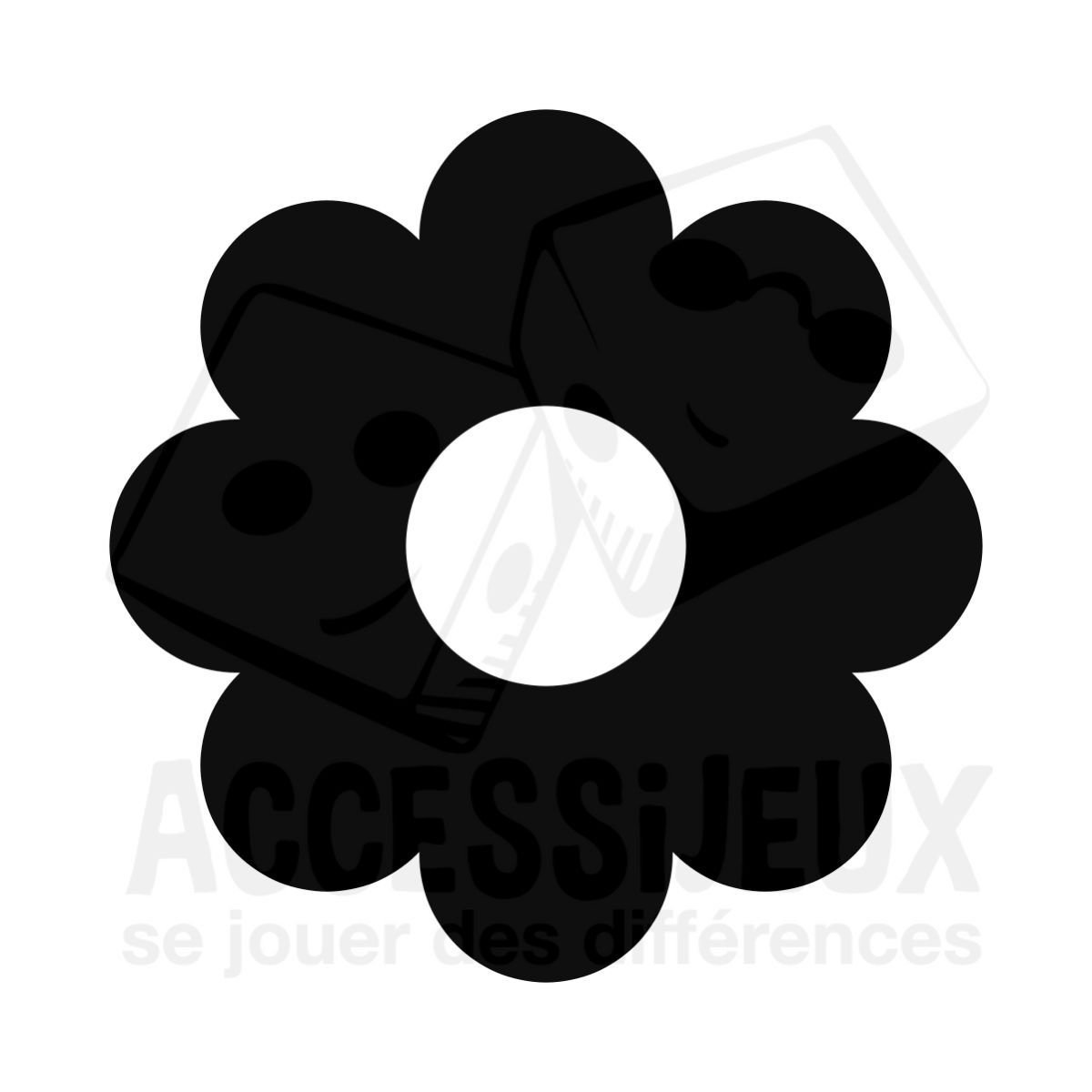 Stickers en relief forme fleur pleine (rose)