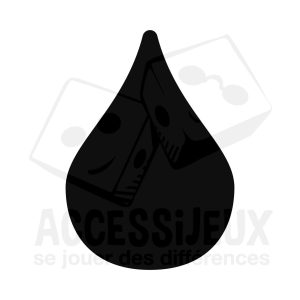 Stickers en relief forme goutte pleine (bleu)