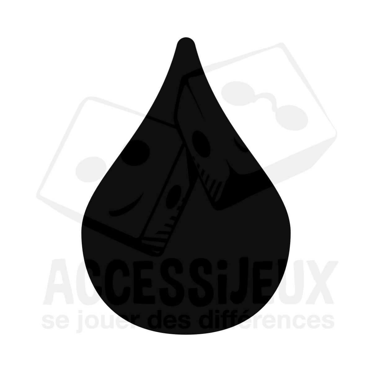 Stickers en relief forme goutte pleine (bleu)