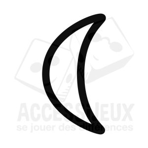 Stickers en relief forme lune creuse