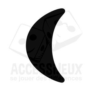Stickers en relief forme lune pleine (jaune)