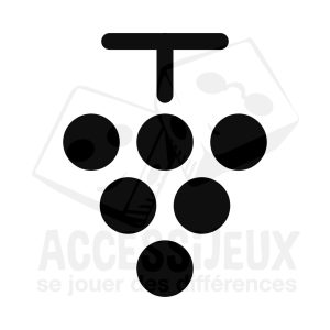 Stickers en relief forme raisin (violet)